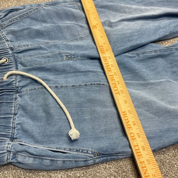 J.crew Women's Drawstring Waist Jeans Size 29 cotton blue medium wash denim - Picture 8 of 12